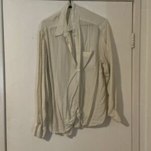 Dolce & Gabbana Beige Polka Dot Blouse